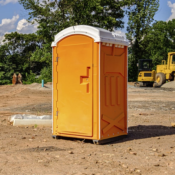 how often are the portable restrooms cleaned and serviced during a rental period in Puerto de Luna NM